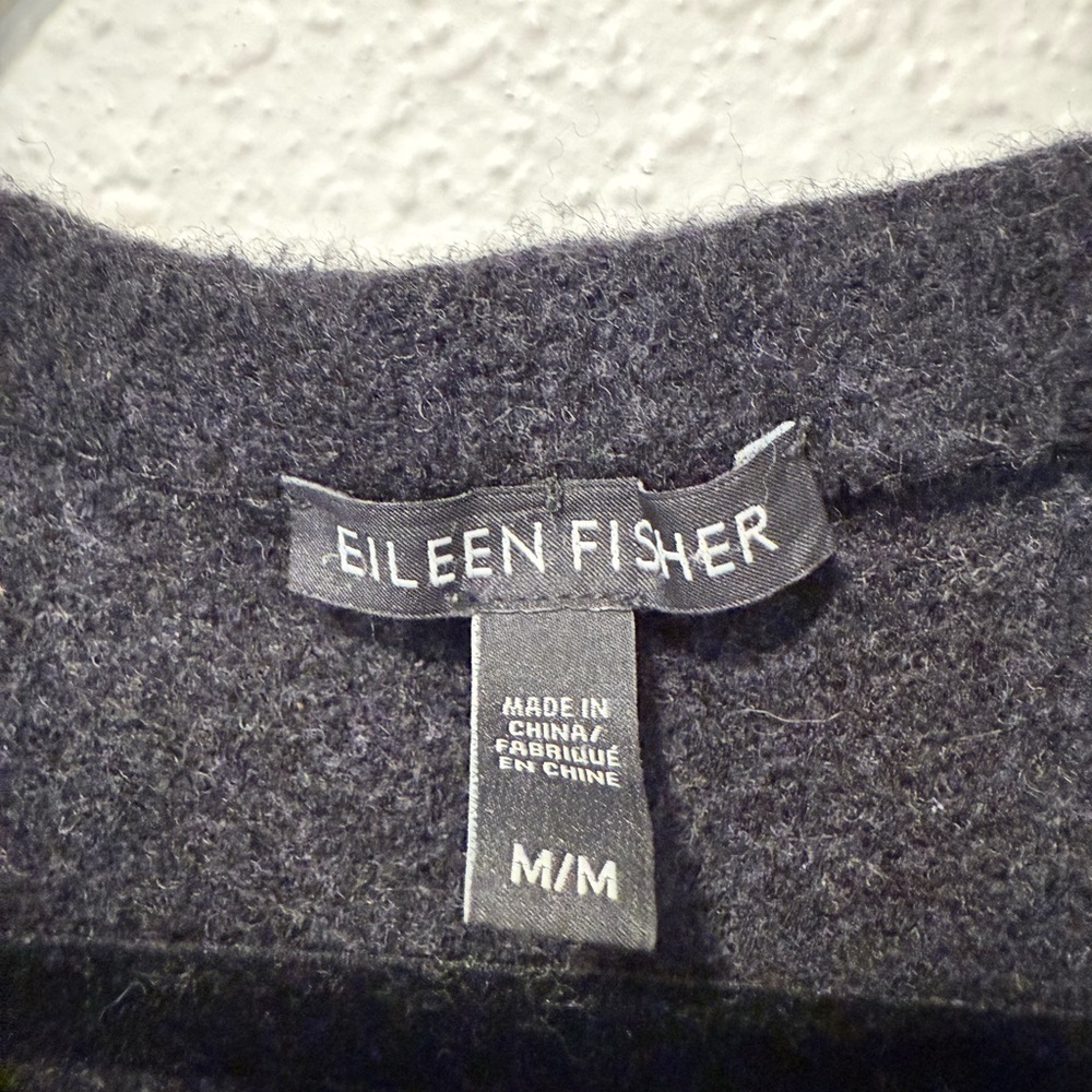 Eileen Fisher 100% Merino Wool Open Front Jacket Cardigan – Size M - Picture 6 of 7